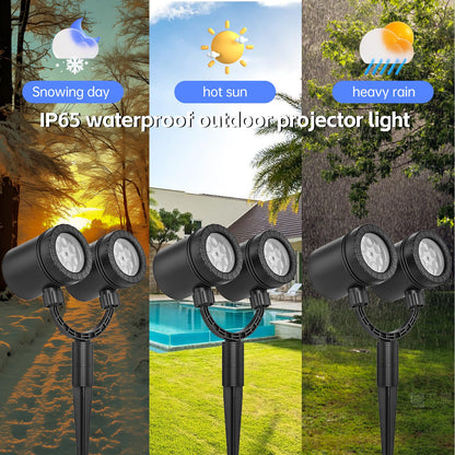 Snowflake Projector Lights Outdoor, Led Christmas Lights Outdoor, Snowfall Projection Lights Waterproof for Christmas Decorations[LL-049-03]
