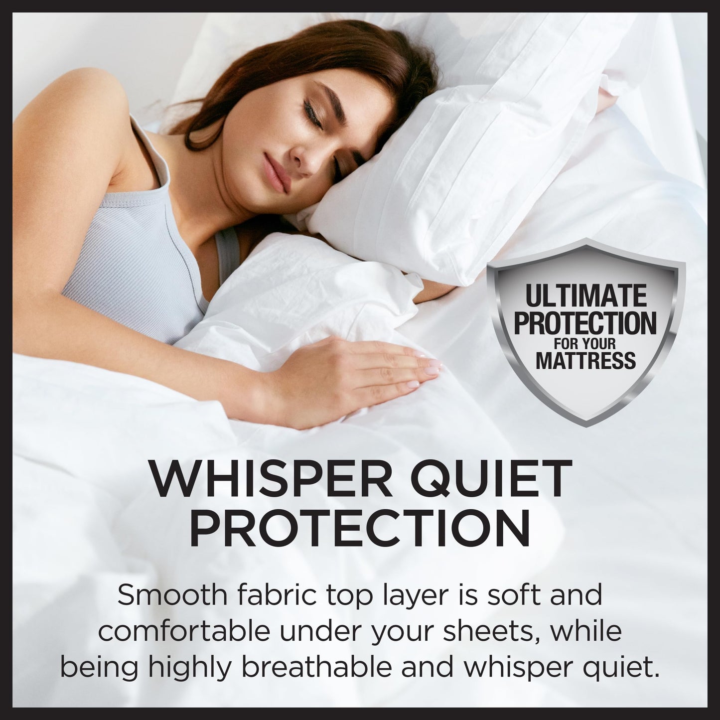 Protect-A-Bed Essential Mattress Protector Queen, Dust Mite Resistant, Noiseless and Odor-Resistant Mattress Cover, 100% Waterproof Top, Machine Washable, Fits 11"-18" Mattresses