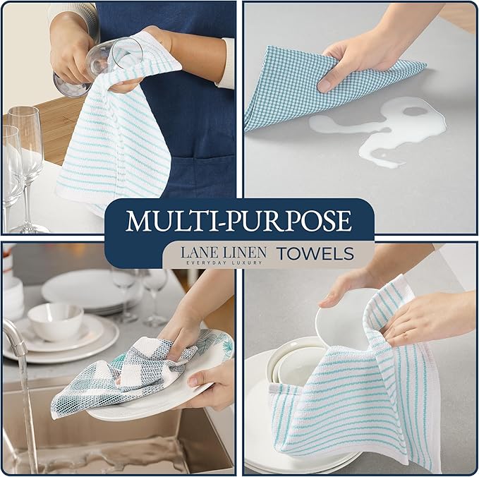 LANE LINEN Kitchen Towels and Dishcloths Sets