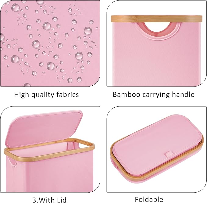 Slim Laundry Basket, 60L Laundry Hamper