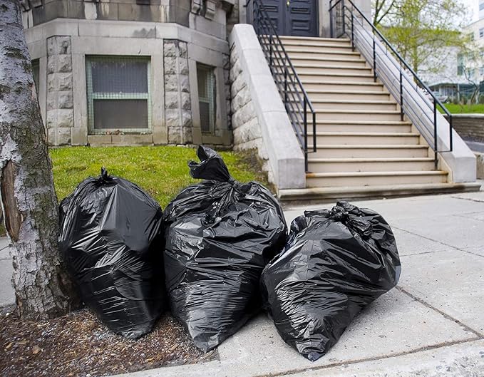 Veska 55-60 Gallon Trash Bags Heavy Duty 50-60 Gallon Large Black Garbage Bags