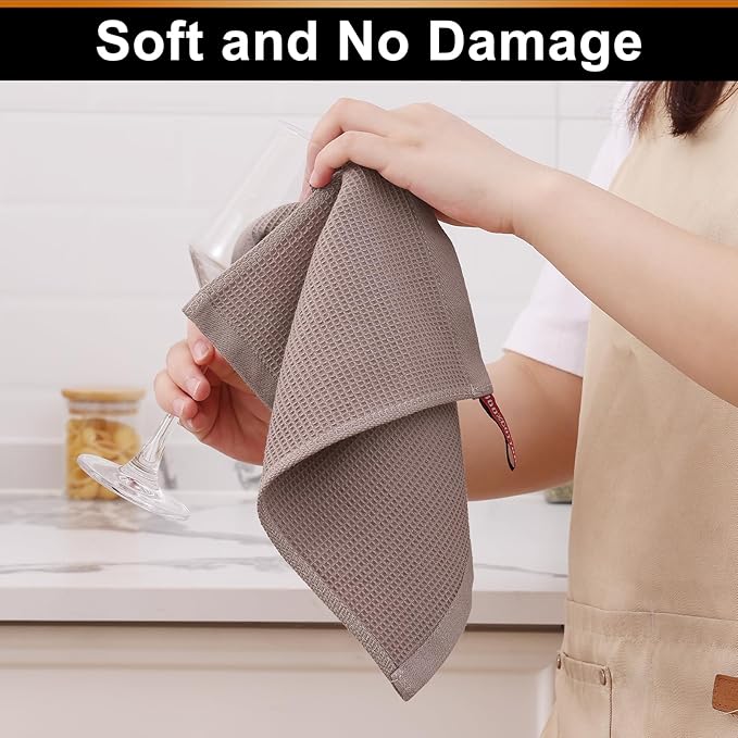 Homaxy 100% Cotton Waffle Weave Dish Cloths