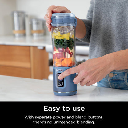Ninja BC151BK Blast Portable Blender, Cordless, 18oz. Vessel, Personal Blender-for Shakes & Smoothies, BPA Free, Leakproof-Lid & Sip Spout, USB-C Rechargeable, Dishwasher Safe Parts, Black