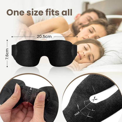 Pack of 100 Disposable Sleep Eye Mask for Men Women, Blindfold Eye Mask Shade Cover for Sleeping, Night Sleep Mask, Block Out Light, Soft Comfort Eye Shade Cover for Travel Yoga Nap
