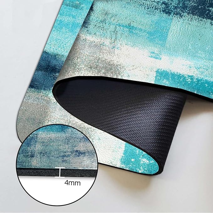 MCALK Turquoise Kitchen Sink Faucet Mat Splash Guard, Absorbent Quick-Dry