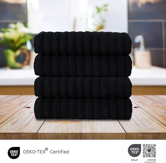 Classic Turkish Towels CTT Premium 4 Pack Bath Towels Set, Made