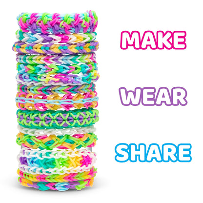 Rainbow Loom Original Loom Band Kit | Rubber Band Bracelet Kit with Loom Band Board, Loom Band Tool, and Elastic Bands Childrens Jewellery Making Kits Make Great Gifts for Kids Age 7+