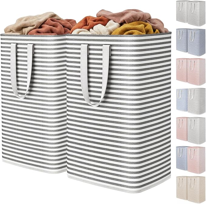 Lifewit 2 Pack Laundry Hamper Large Collapsible Laundry Baskets, Freestanding