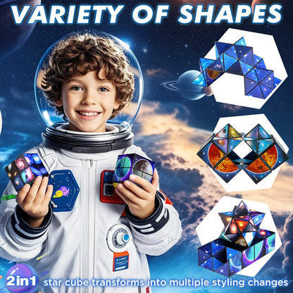 Star Cube Magic Cube Set, 2 in 1 Yoshimoto Cube for Kids and Adults, Toy for Boys and Girls Ages 8-12