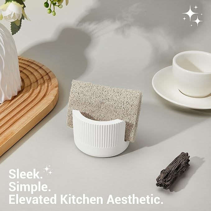 Diatomite Sponge Holder for Kitchen Sink Counter- Quick Drying, Fast Water