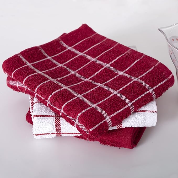 Ritz Premium 100% Cotton Terry Check Kitchen Dish Towels