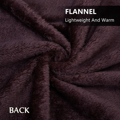 forestfish Fleece Wearable Blanket, Plaid Lap Blanket Comfy Poncho Throw with Buttons for Bed Sofa Office