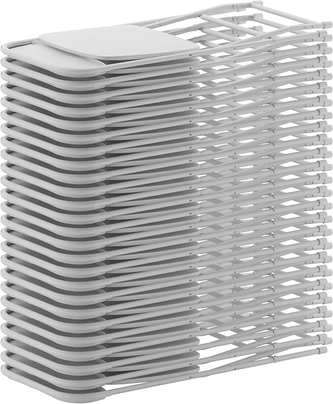 Flash Furniture Hercules Series Plastic Folding Chair - White - 20 Pack 650LB Weight Capacity Comfortable Event Chair-Lightweight Folding Chair