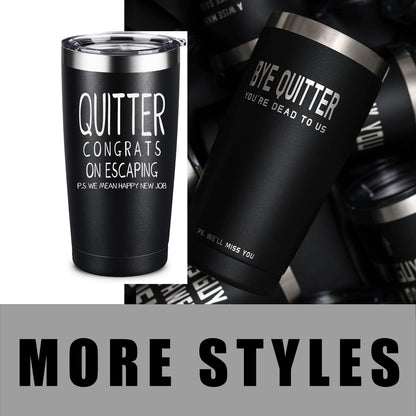 ARIABLE Farewell Gifts for Coworkers - Coworker Leaving Gift for Women & Men - Going Away Goodbye Coworker New Job, Good Luck Gifts for Coworkers, Friends, Boss, 20oz Engraved Tumbler, Black