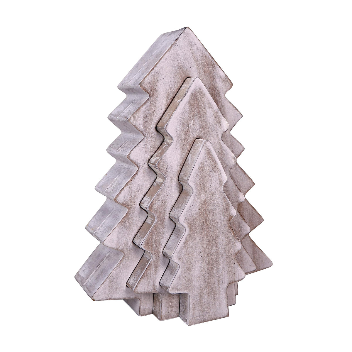 ReLIVE Wooden Block Nested Tree - Christmas Decoration - Collectible Figurine - Holiday Décor - Tabletop - Winter Decorations - Gift Idea