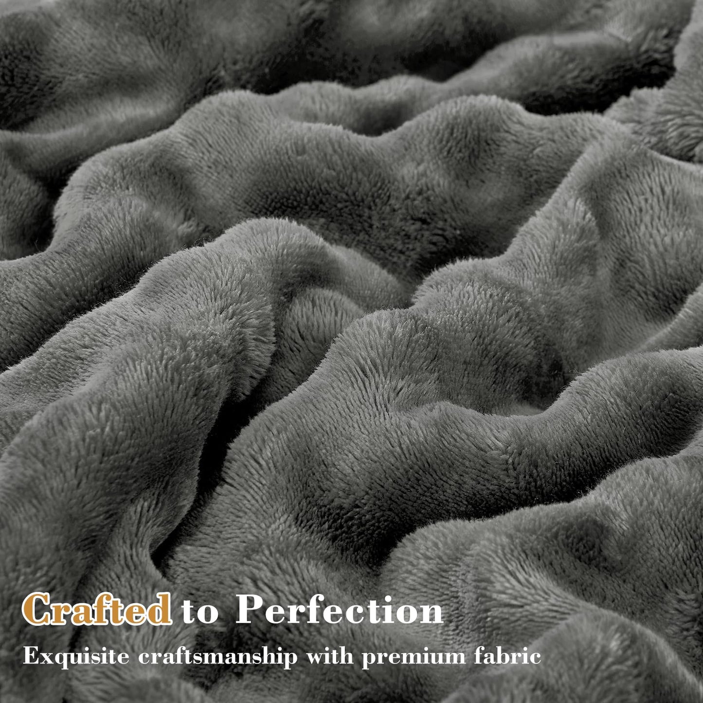 Cymula Full Size Mattress Topper for Winter Fleece Bubble Pillow Top Mattress Pad with 8-21 Inch Elasticated Deep Pockets, Plush Down Alternative Fill Warm Fuzzy Mattress Protector, Grey