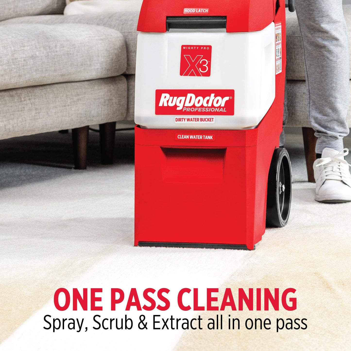 Rug Doctor Mighty Pro X3 Commercial Carpet Cleaner with Pet Cleaner Pack