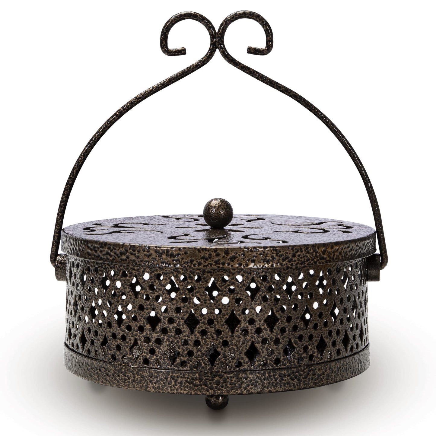 MyLifeUNIT Mosquito Coil Holder, Retro Portable Mosquito Incense Burner for Home and Camping (Bronze)