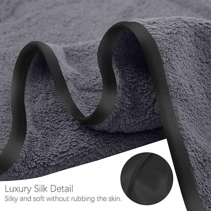 TENSTARS Silk Hemming Bath Towels