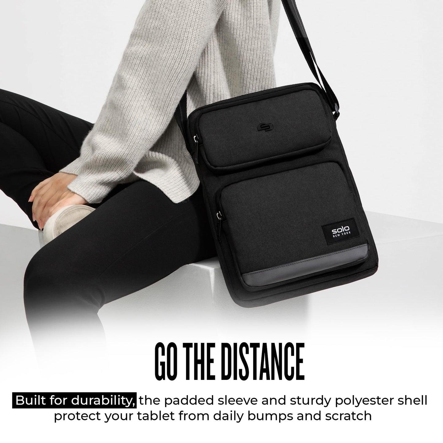 Solo New York Ludlow Universal Tablet Sling Tote, Black, One Size, Ludlow Universal Tablet Sling Bag