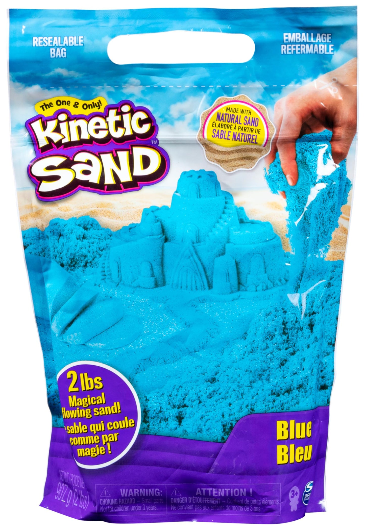 Kinetic Sand, 0.9 kg for Mixing, Moulding and Creating, for Ages 3 and Up (Colours Ship at Random) (Styles Vary)