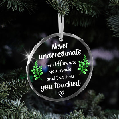 GAUDORA Christmas Thank You Gifts for Women Men - Glass Christmas Ornaments 2025 - Employee Appreciation Gifts for Teacher Coworkers Boss, Farewell Retirement Gift, Stocking Stuffers, Xmas Decorations