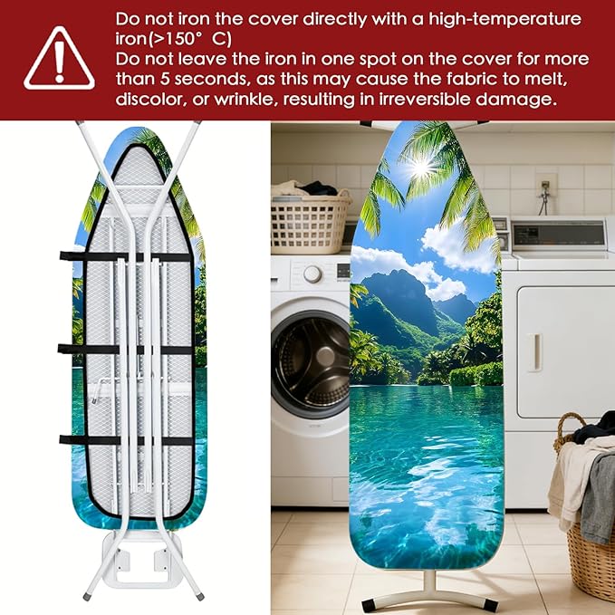 Nuxovilar Ironing Board Cover Needle Cotton 15x54 Inches | Ironing Board Cover