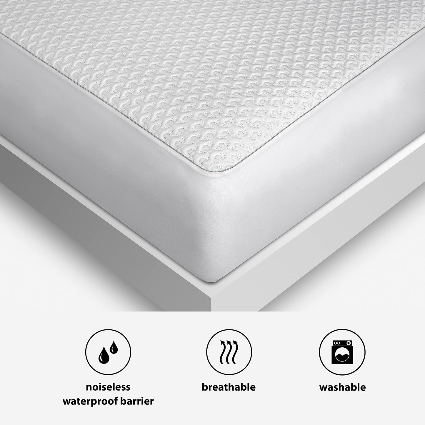 Bedgear Ver-Tex Cooling Mattress Protector, Instant Cooling Waterproof Mattress Cover | Breathable Mattress Pad with Deep Pockets & Powerband Secure Fit | Hypoallergenic Adjustable Base, King