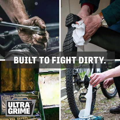 UltraGrime Garage XXL Wipes Heavy Duty 80 Thick Big Wipes - Cleaning Wipes Heavy Duty - Heavy Duty Wipes - Bike Cleaning Wipes - Car Dashboard Cleaner - Leather Cleaning Wipes - Multi Purpose Wipes