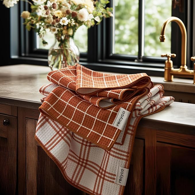 RECYCO Waffle Kitchen Towel Set of 2