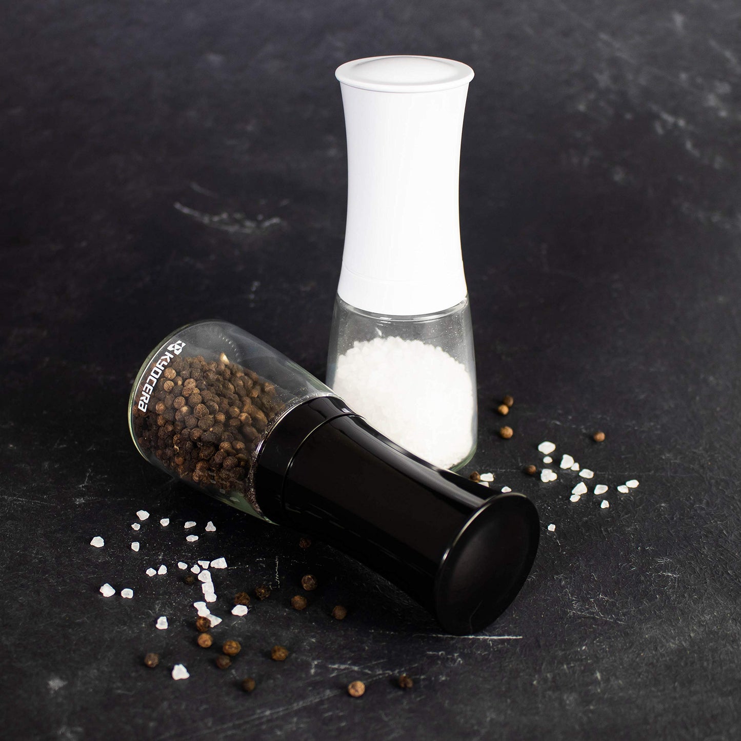 Kyocera Advanced Ceramics Pepper, Salt, Seed and Spice Mill with Adjustable Advanced Ceramic Grinder, The Everything Mill-Brilliant White