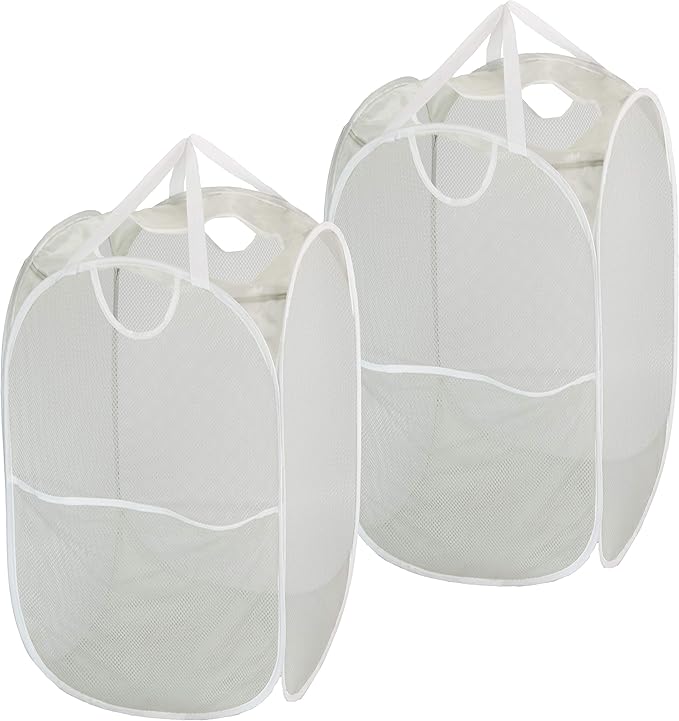 Simple Houseware Mesh Pop-Up Laundry Hamper Basket