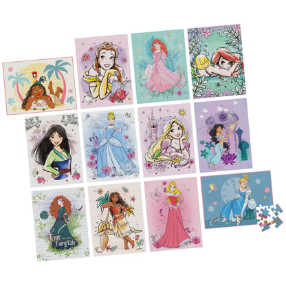 Spin Master Games, Disney Princess 12-Puzzle Bundle - Moana, Ariel, Mulan, Cinderella & More, with 48-Piece, 63-Piece, & 100-Piece Disney Puzzles for Kids, for Ages 4 & Up
