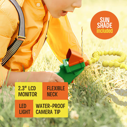 Borescope Snake Scope Camera with Light for Kids, Rechargeable Outdoor Educational STEM Toys, Gifts for 5 Year Old Boy, Nature Activities, Best Gift for Boys, Girls Ages 4 5 6 7 8 9 10 11 Years Old
