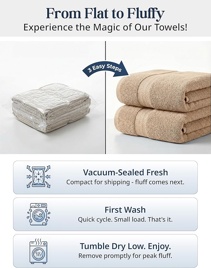 Lane Linen 100% Cotton Towel Set
