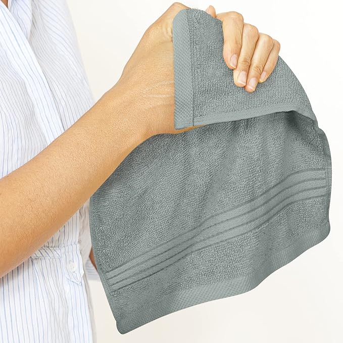 Utopia Towels Wash Cloths Set, 12 by 12 Inches, 100% Cotton Ring Spun, Highly
