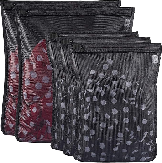 TENRAI 5 Pack Delicates Laundry Bags, Bra Fine Mesh Wash Bag, Protect Best