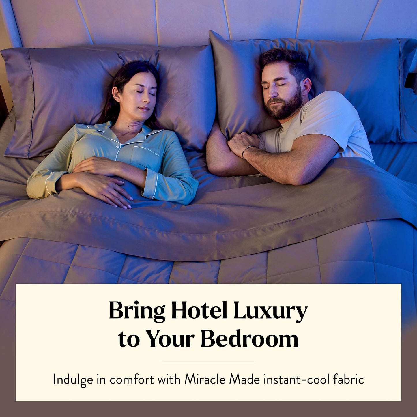 Miracle Made Cool-to-The-Touch Comforter – Silver-Treated, Soft, Breathable Fabric – Lightweight, Cozy Bedding Designed for Hot Sleepers – King Size Blanket, Stone