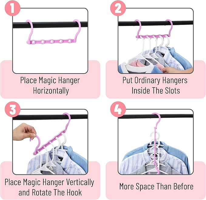 Mr. Pen- Space Saving Hangers for Clothes, Playful Pop Colors, Plastic Multi