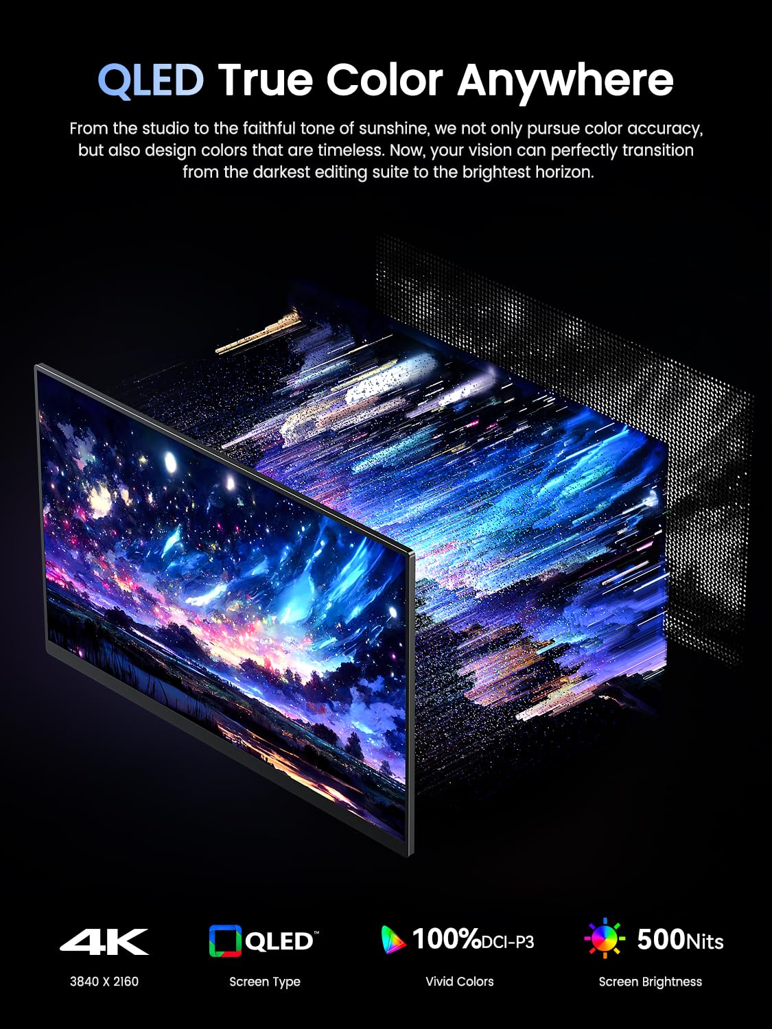 UPERFECT Portable Monitor 18.5 inch 120HZ 125% sRGB 1080P w/VESA & Stand, Large Portable Monitor FreeSync IPS HDR Gaming Display, HDMI USB C Travel Second Screen for Laptop MacBook