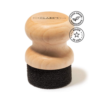 CLARK'S Food Grade Mineral Oil & Wax Applicator for Round Wood Cutting Board, Butcher Blocks, Bamboo, and Utensils – USA Maple Construction