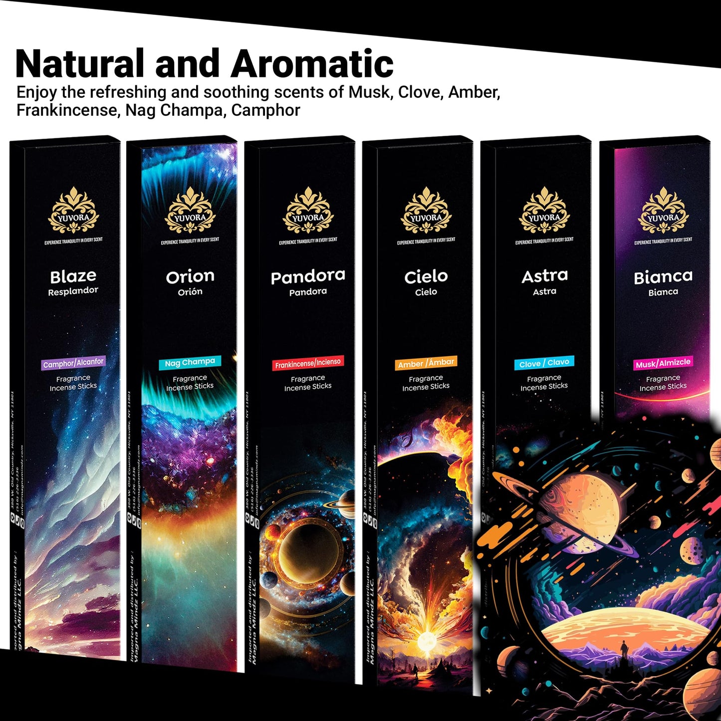 Yuvora Aromatic Incense Sticks Gift Set – 120 Natural & Non-Toxic Incense Sticks | 6 Soothing Scents | Home, Meditation, Relaxation & Yoga | Free Incense Holder | Inciensos - Gifts for Women