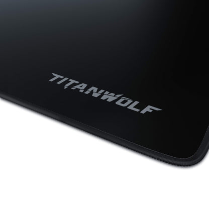 TITANWOLF - Extra Large Gaming Mouse Mat 1200x600mm Oversize - XXL Mouse Pad with motif - Desk Pad XXXL Extended – For Precision and Speed - Non-Slip Rubber Base – For Mouse and Keyboard - Black