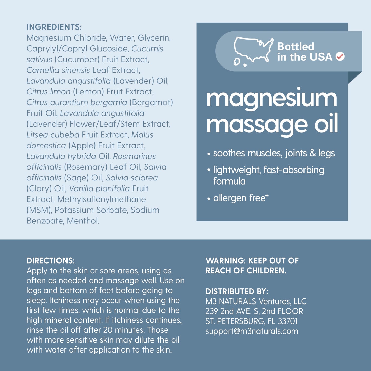 M3 Naturals Firming Body Massage Oil with Collagen & Stem Cell – Helps Smooth The Appearance of Cellulite & Improve Skin Texture – Refreshing Aromatherapy Body Oil for Legs & Full Body – 16 Fl Oz
