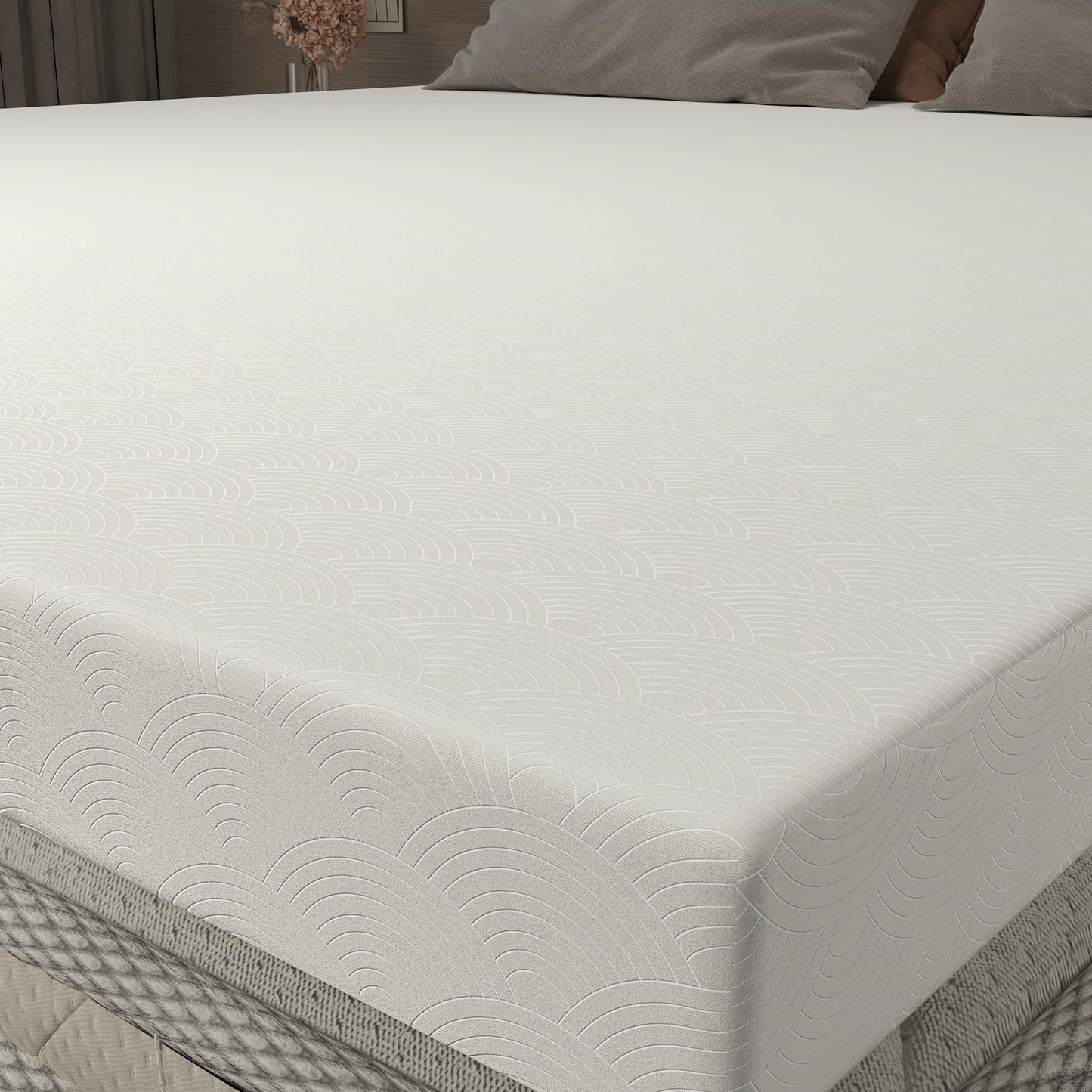 Zenzy 3" Twin XL Bamboo Mattress Topper Cover, Oeko-TEX Certified, Ultra-Soft Zippered Topper Protector with Adjustable Straps, Washable (Cover Only)