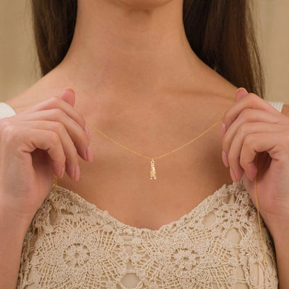 Plenky Gold Necklace for Women-14K Gold Plated Bat Dainty Simple Jewelry Necklace for Women Gifts