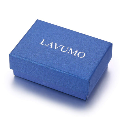 LAVUMO King and Queen Rings for Couples - 2pcs His Hers Stainless Steel Matching Ring Sets for Him and Her - Promise Engagement Wedding Band Black Comfort Fit (Men 10 & Women 9)