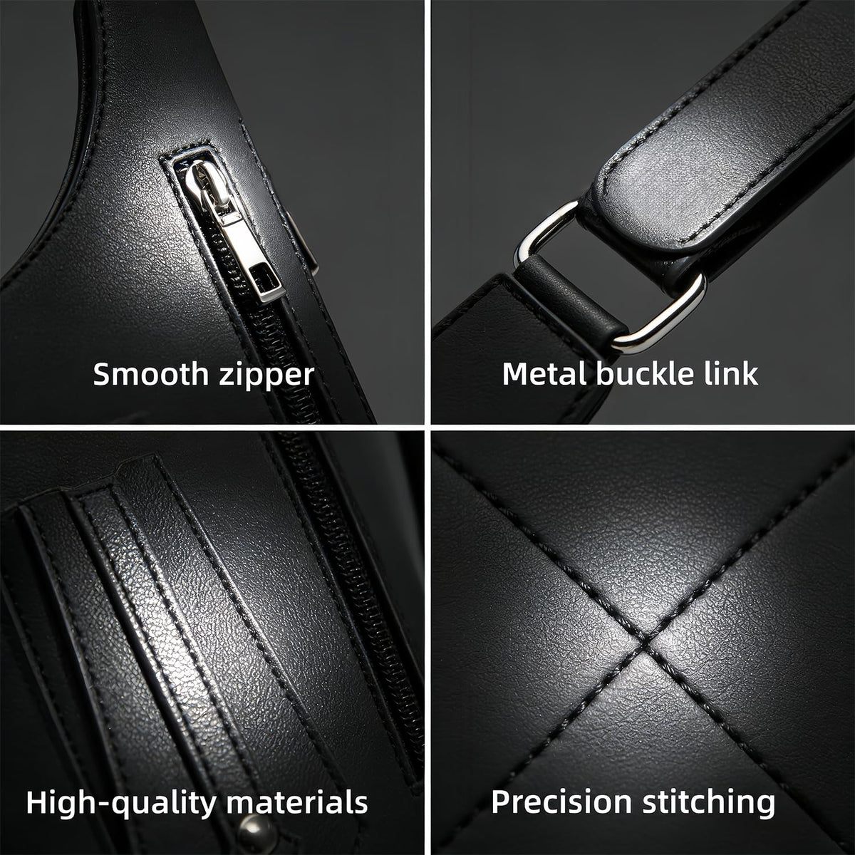 Fylozonu ﻿Double Shoulder Armpit Bag,Leather Adjustable Underarm Shoulder Bag for Men,Men Anti-Theft Underarm Wallet Pocket Holster Phone Leisure Double Shoulder Pouch