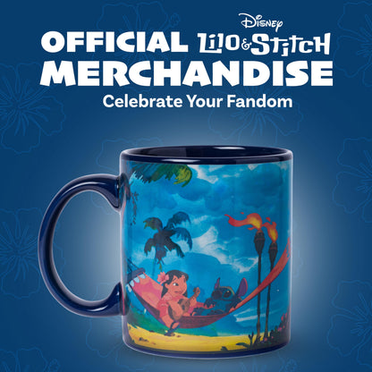 Silver Buffalo Disney Lilo and Stitch Space to Beach Heat Reveal Ceramic Mug, 20 Ounces