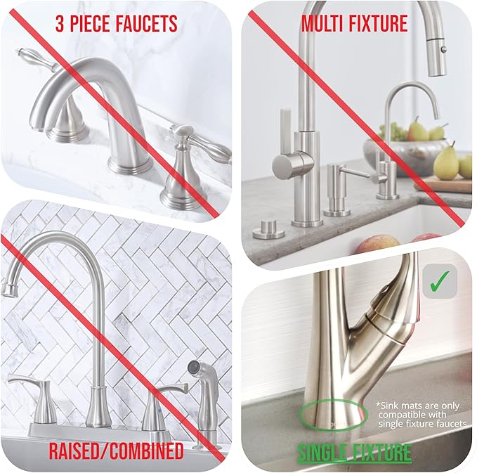 The Original Ternal Sinkmat Drip Catcher & Splash Guard, Faucet Mat